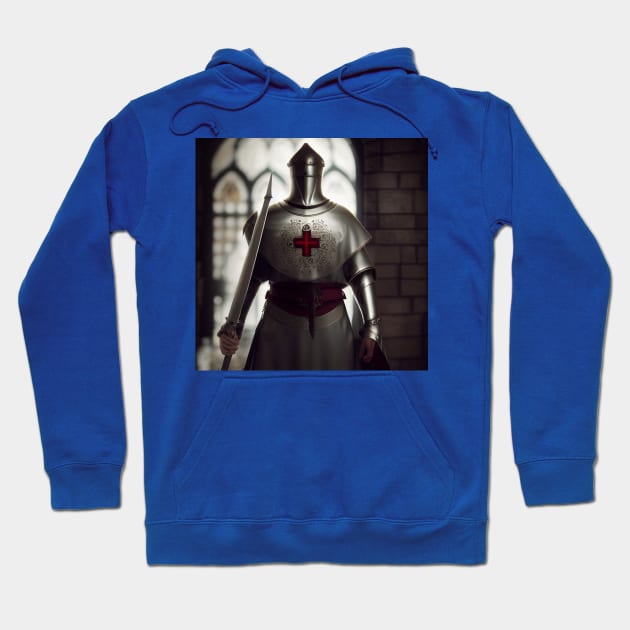 Knights Templar in The Holy Land Hoodie by Grassroots Green